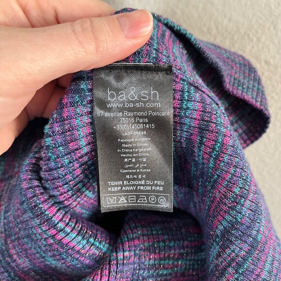 Ba&Sh Womens Maxine Abstract Print Sleeveless Knit Mini Dress Size 8 - Picture 9 of 9